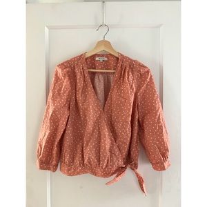 Madewell Star Print Wrap Top